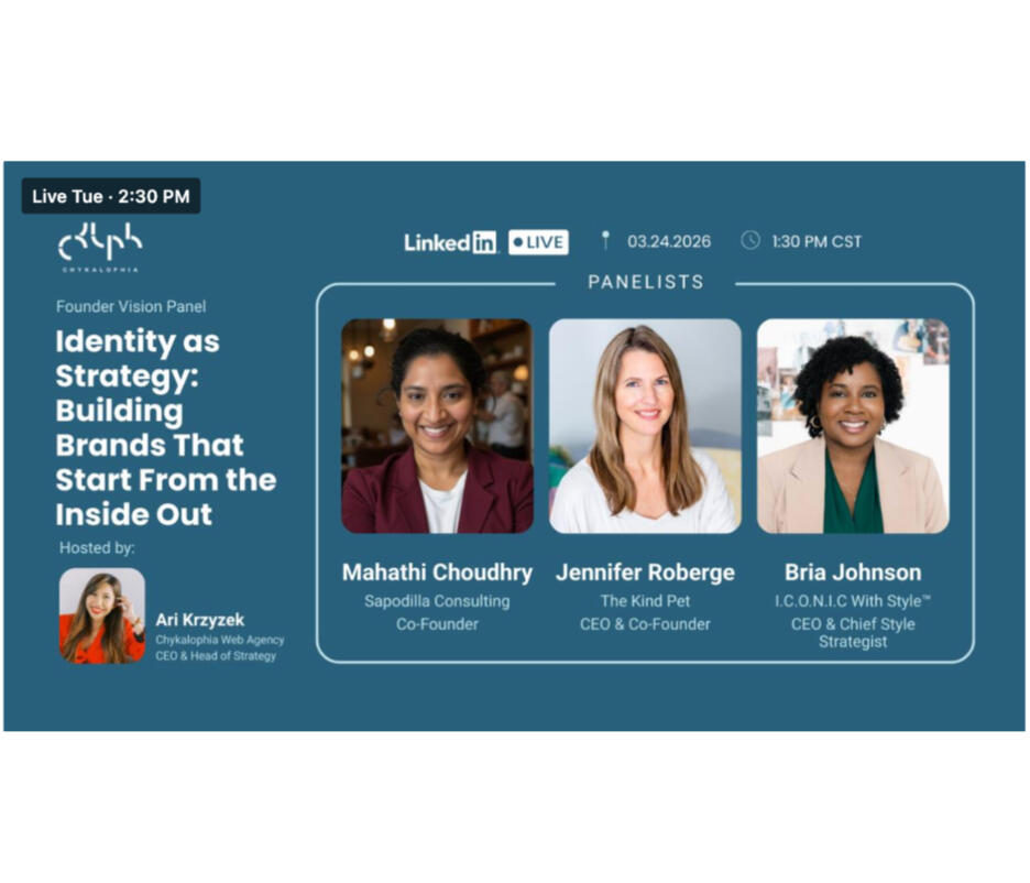 Founder Vision Panel (LinkedIn Live) Identity as Strategy: Building Brands That Start From the Inside Out thumbnail.jpg Bria Johnson featured as panelist in LinkedIn Live Founder Vision Panel discussing identity as strategy and brand development.
